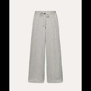Zara textured straight leg pants